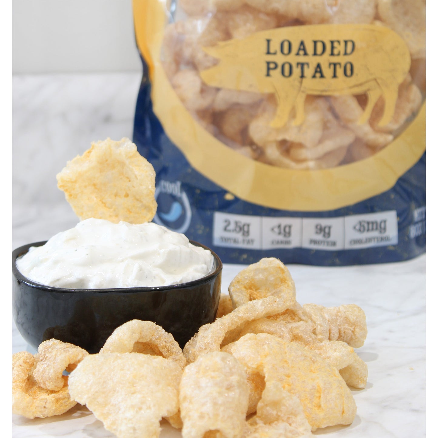 Loaded Baked Potato Pork Rinds (Keto Friendly)